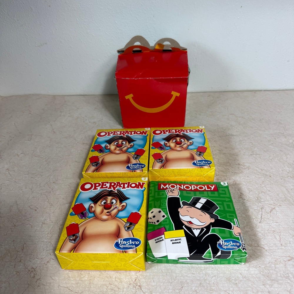 McDonalds Happy Meal Toy 2022 Hasbro Gaming Operation‎ Monopoly Game Set